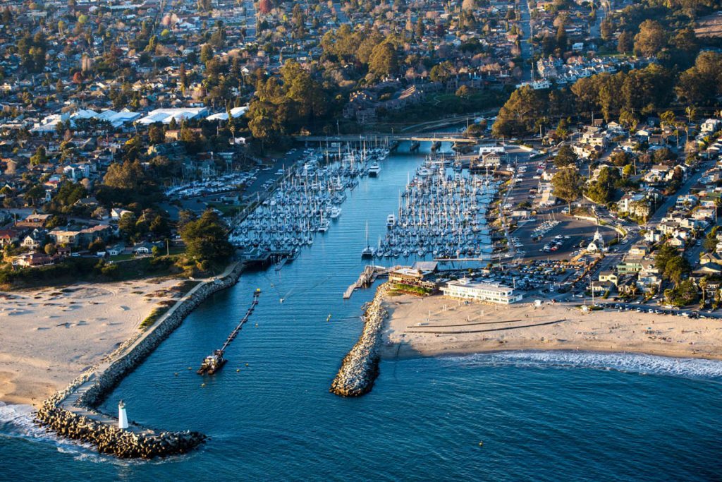 Harbor Aerial Print Metal