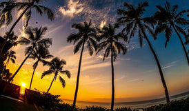 Sunset at Pipeline Print Metal