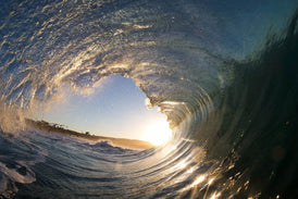 Sunrise Shack Print Metal