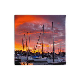 The "Harbor Sunset"  Pillow Case